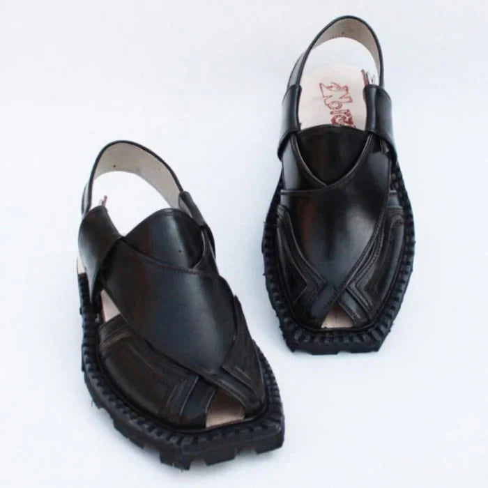 Hand Stitched Quetta Double Sole Black Norozi Chappal –464800