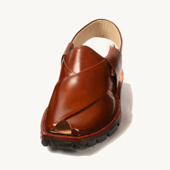 Hand-Crafted Mustard Quetta Norozi Chappal with Double Sole –464800