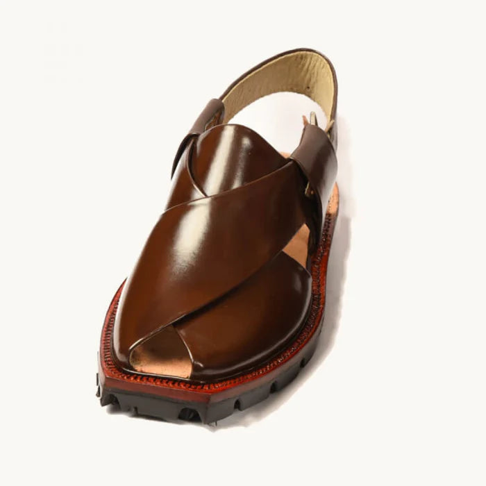 Rich Brown Quetta Norozi Chappal with Double Sole –464800