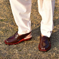 Handmade Brown Norozi Chappal with Double Tire Sole –