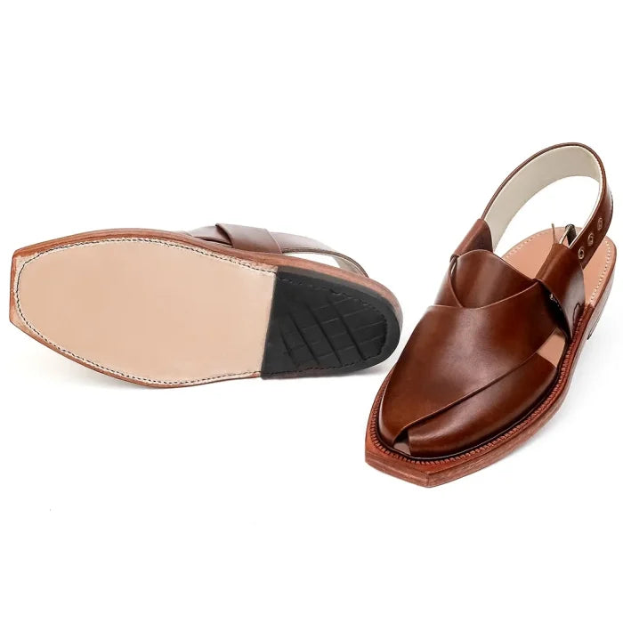 Mustard Leather Norozi Chappal With Leather Sole –464800