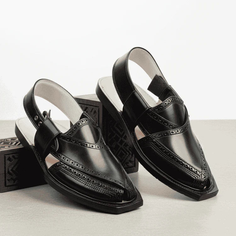 Handmade Brock Quetta Norozi Leather Chappal – 464800
