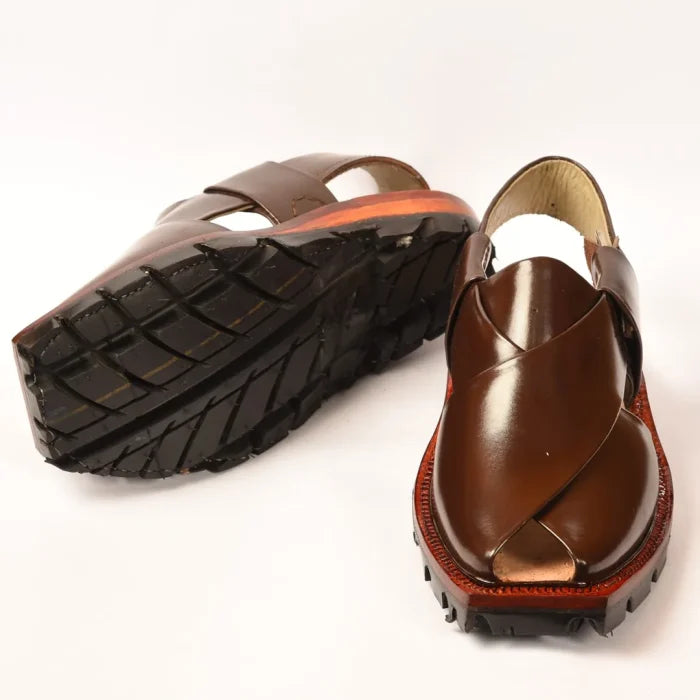 Rich Brown Quetta Norozi Chappal with Double Sole –464800